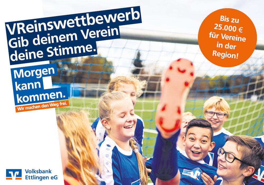 Flyer für den VReinswettberwerb der Volksbank
